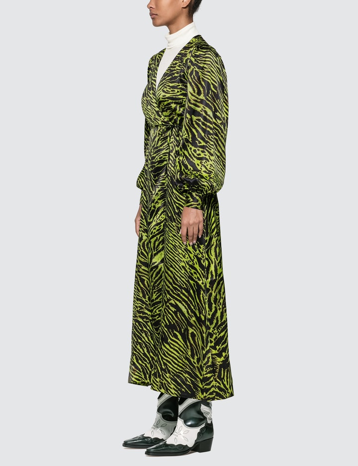 Silk Strech Satin Wrap Dress Placeholder Image