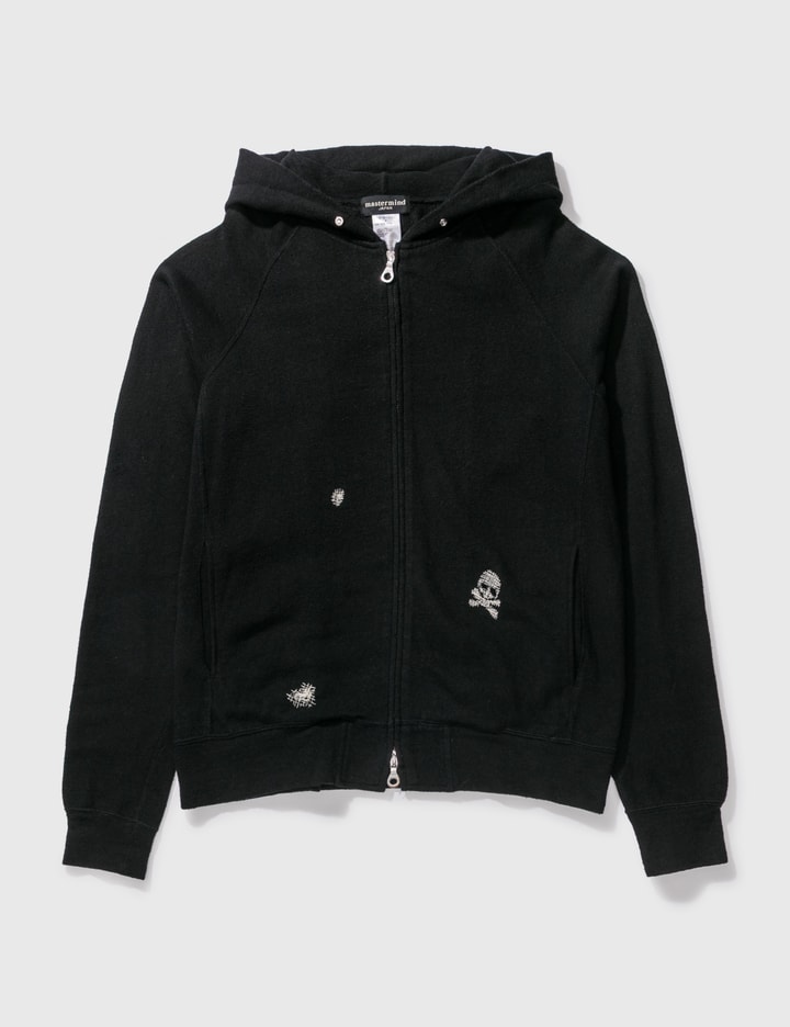 MASTERMIND JAPAN SILK CASHMERE EMBROIDERY ZIP UP CARDIGAN Placeholder Image