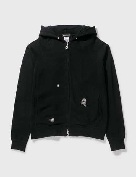 Mastermind Japan MASTERMIND JAPAN SILK CASHMERE EMBROIDERY ZIP UP CARDIGAN