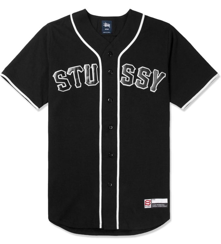 Black Stussy Baseball Jersey Placeholder Image