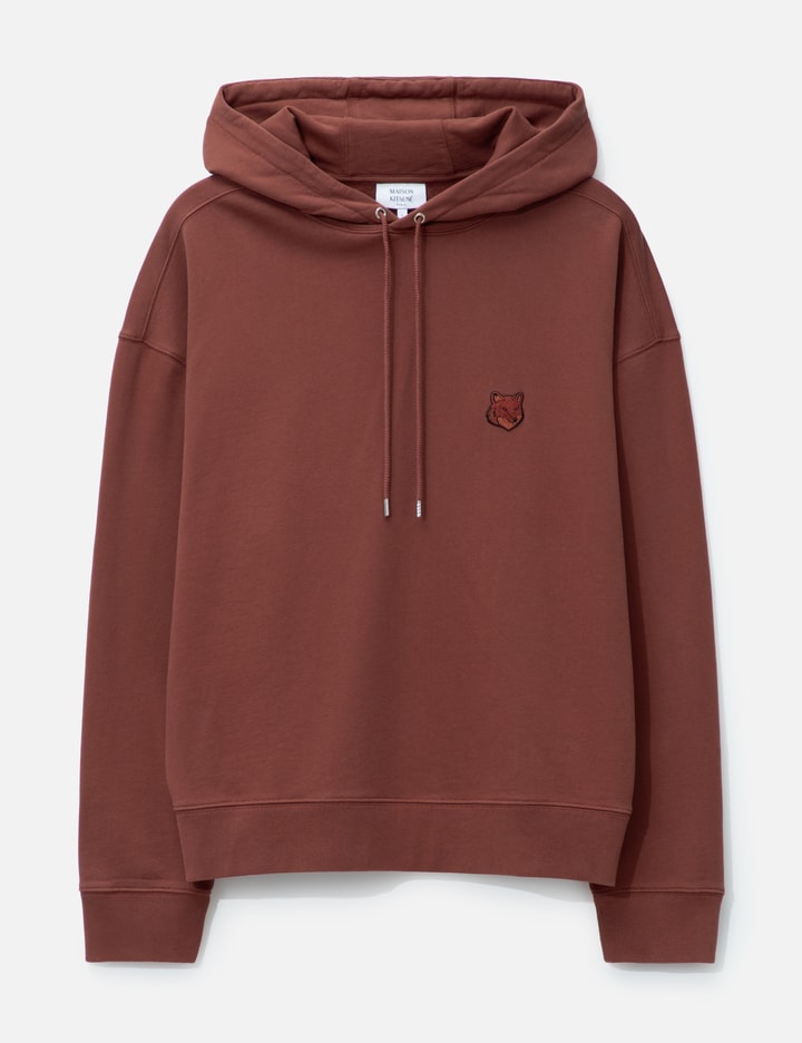 Maison Kitsuné Cotton Fox Head Patch Hoodie In Red