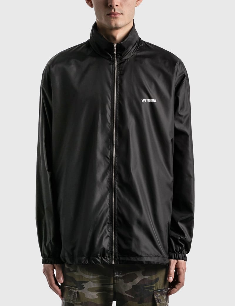 We11done - Polyester Black Windbreaker 