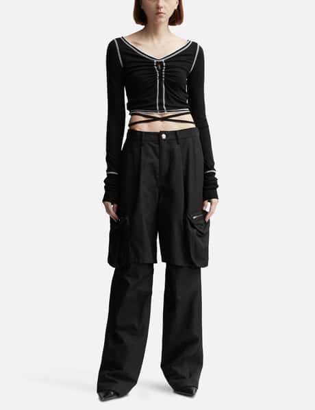 Shirred Long Sleeve T-Shirt view 11