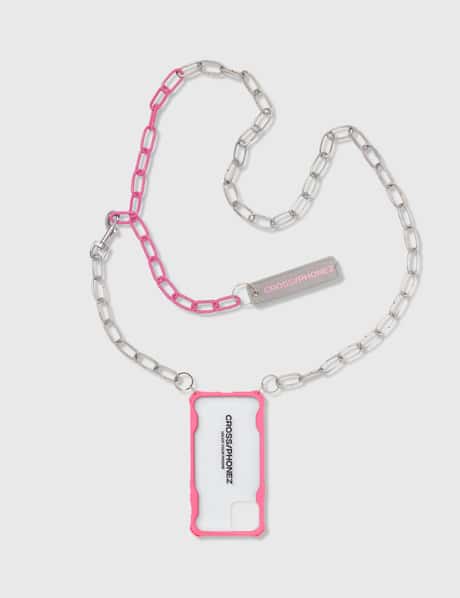 CROSS/PHONEZ Silver And Pink Chain iPhone Case
