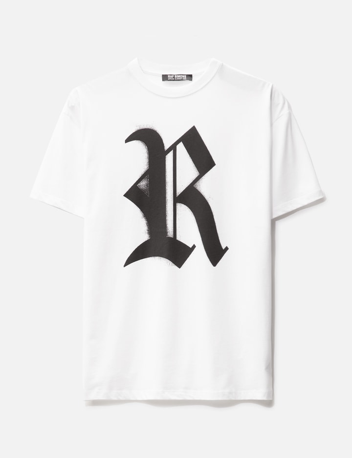 Raf Simons Oversized R Logo T-shirt In White