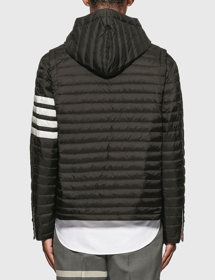 4 Bar Stripe Downfill Qulited Hooded Jacket Placeholder Image