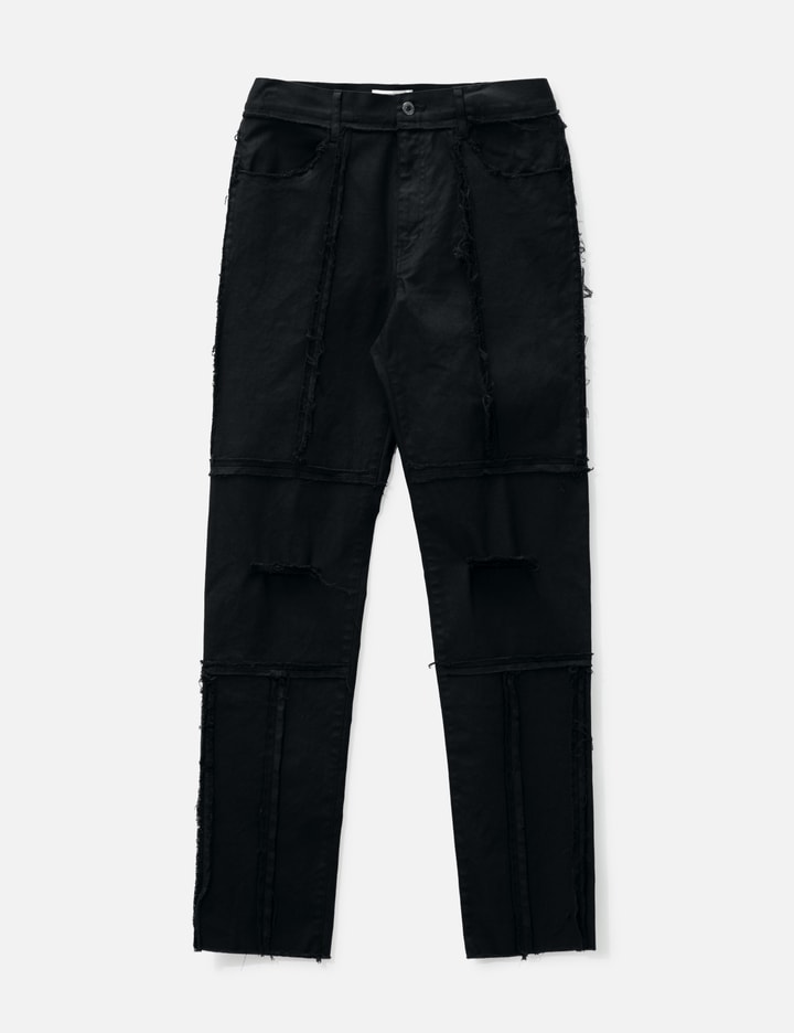 Shop Undercover Up1d4504 Raw Edge Pants In Black