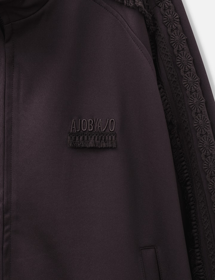 AJOBYAJO Multi Lace Trim Raglan Track Jacket