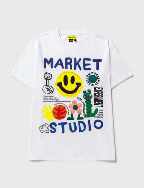 Market 스마일리 콜라주 티셔츠