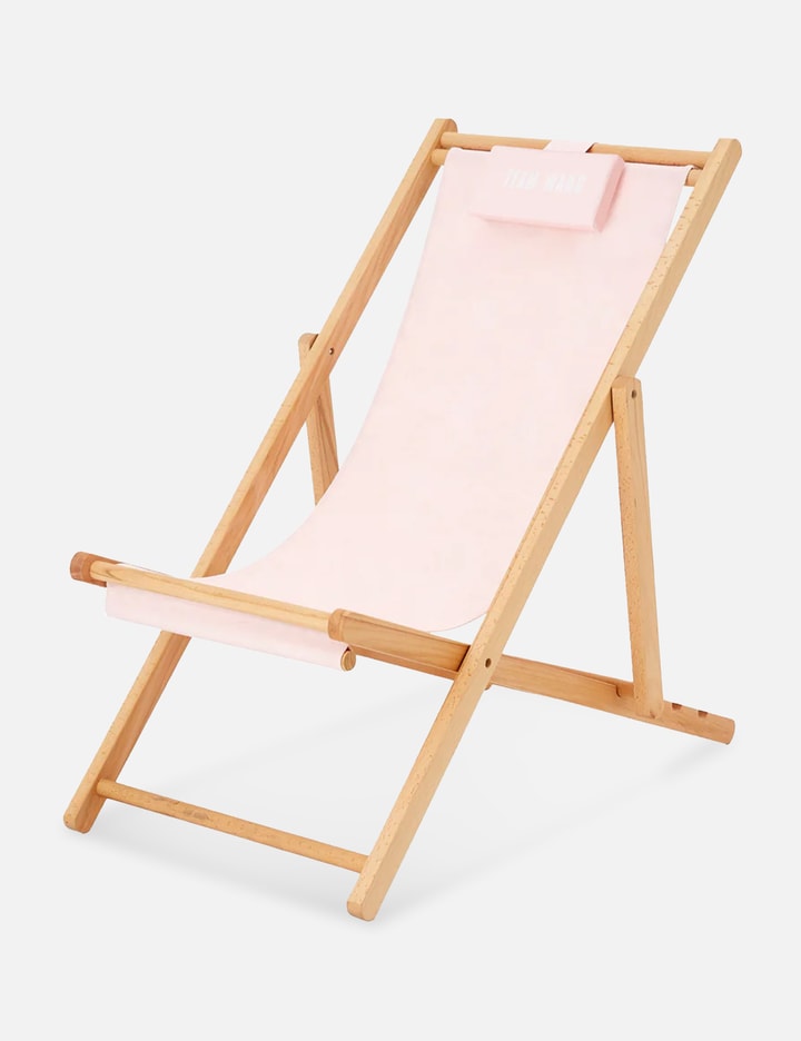 Team Wang Design Print Wooden Beach Chair In Neutral