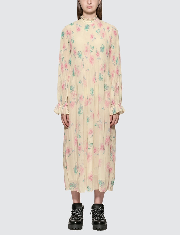 ganni floral pleated dress Ganni