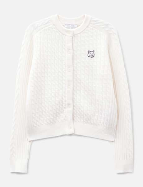 메종 키츠네 Fox Head Cable Knit Cardigan