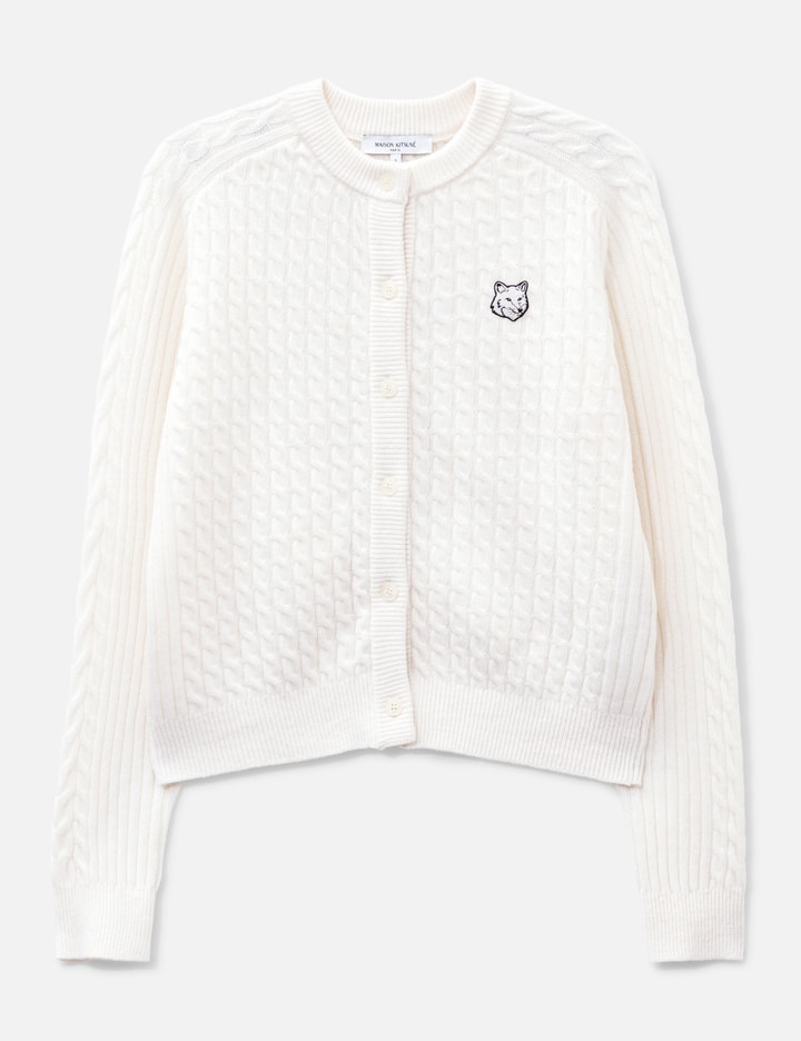 Maison Kitsuné Fox Head Cable Knit Cardigan