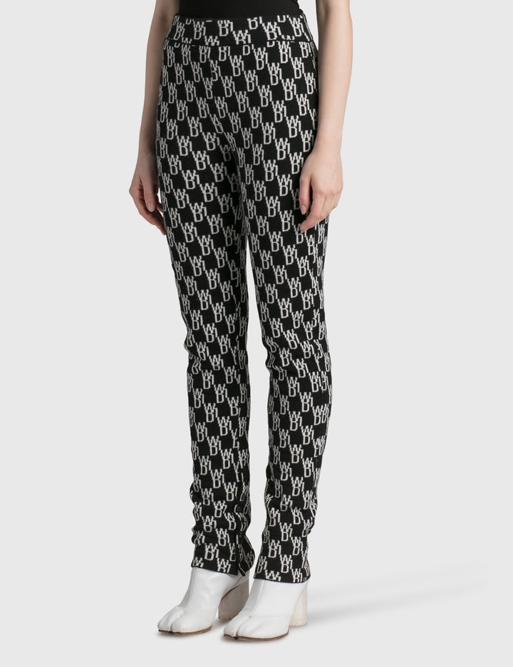 Fitted Knit Jacquard Trousers Placeholder Image