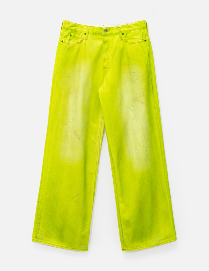 Shop Acne Studios Loose Fit Jeans In Yellow