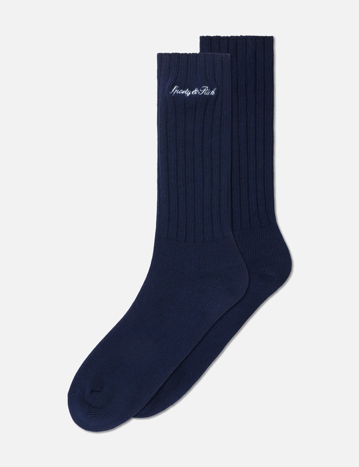 Sporty & Rich Signature Logo Rib Socks