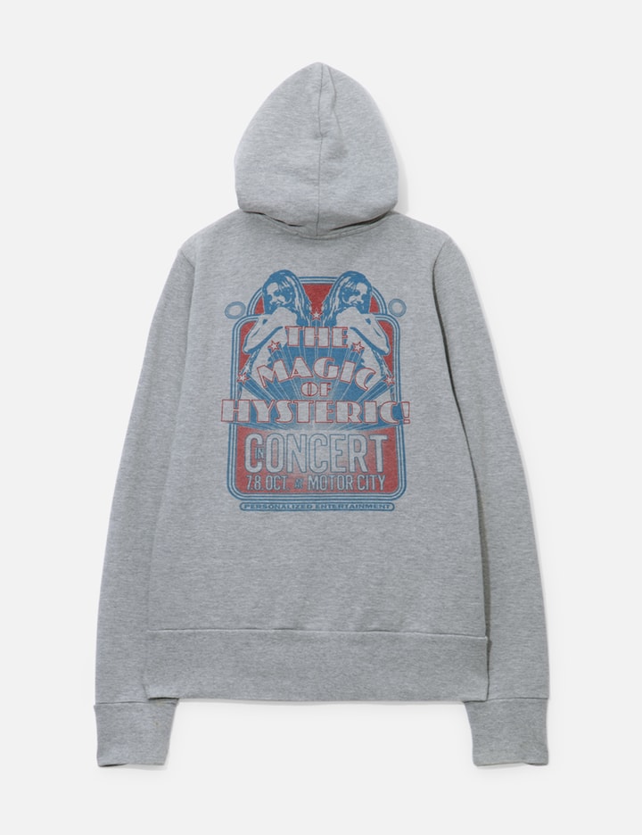 Shop Hysteric Glamour Zip Up Hoodie In Grey