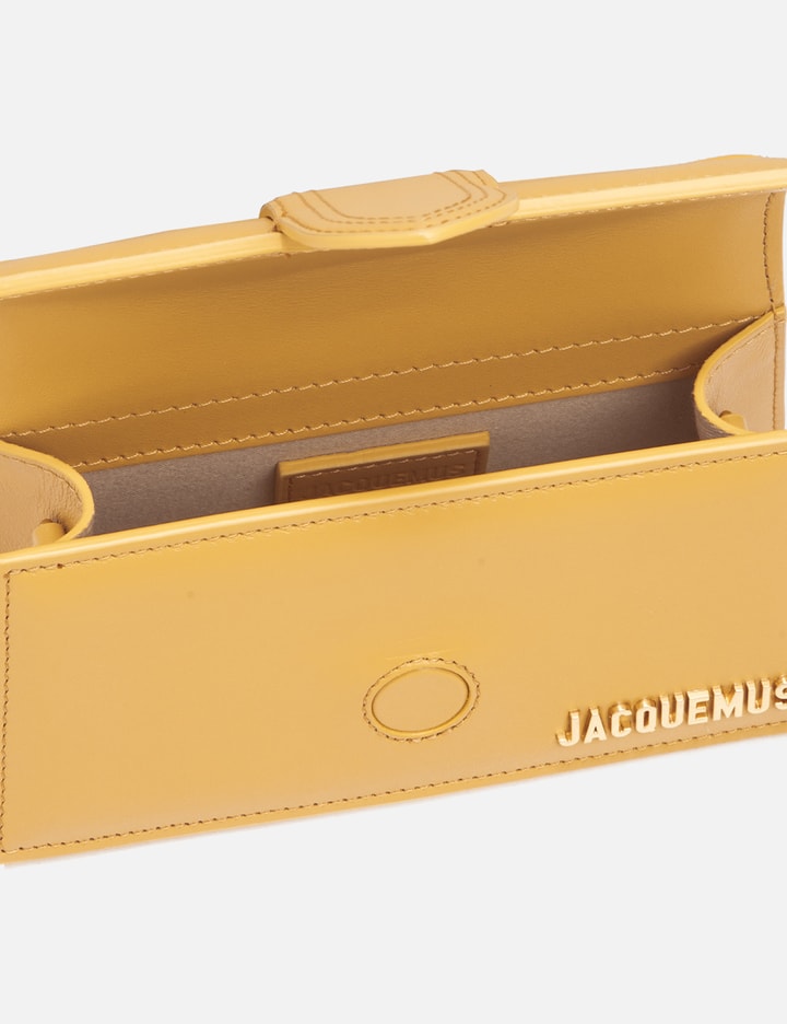 Jacquemus Le Bambino Top Handle Flap Bag Leather In Yellow