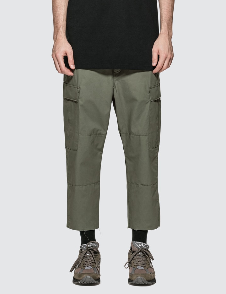 Hem Cut-off Cropped Cargo Pants Placeholder Image