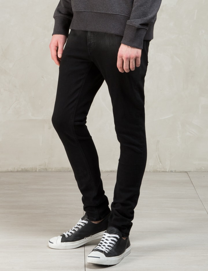 Black Shiny Black Skinny Lin Jeans Placeholder Image