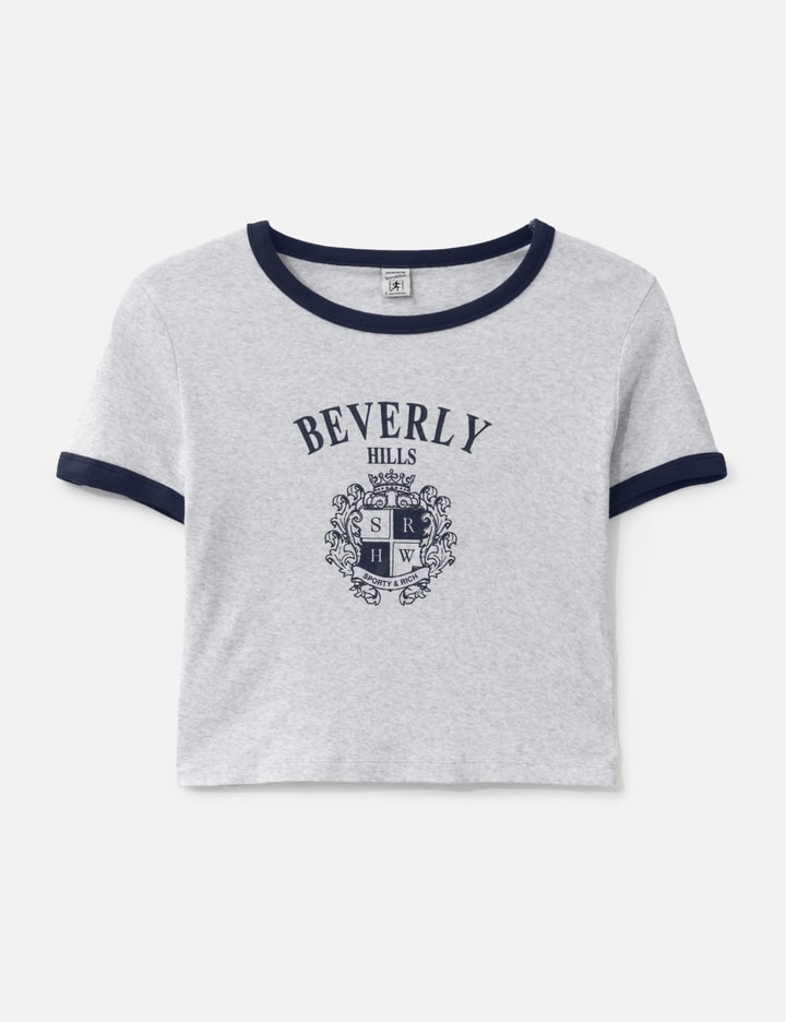 Sporty & Rich BH Crest Soft Ringer Tee