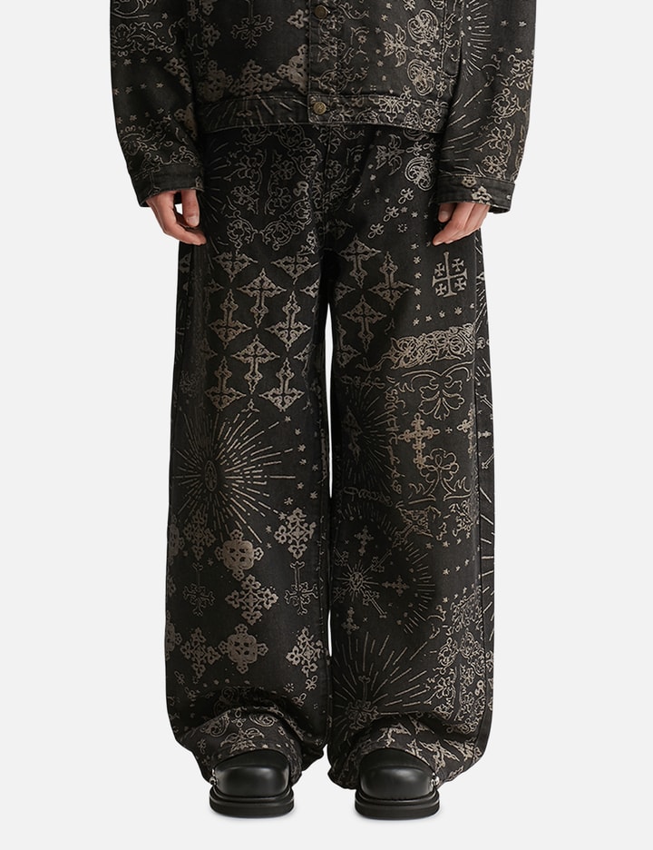 Jacquard Denim Pants Placeholder Image