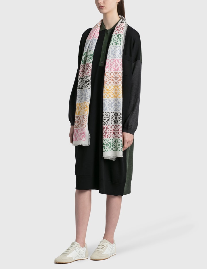 Anagram Lines Scarf In Wool And Cashmere Placeholder Image