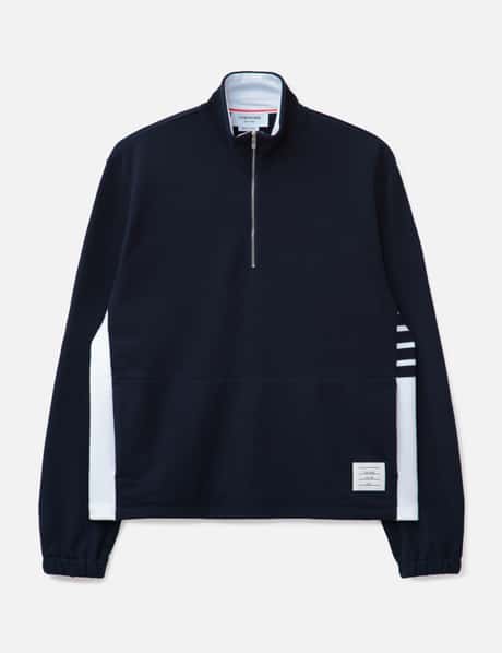 Thom Browne Classic 4-bar Jersey Half Zip Pullover
