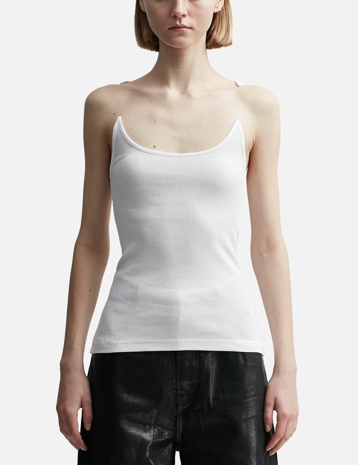 Y/project Invisible Strap Tank Top In White