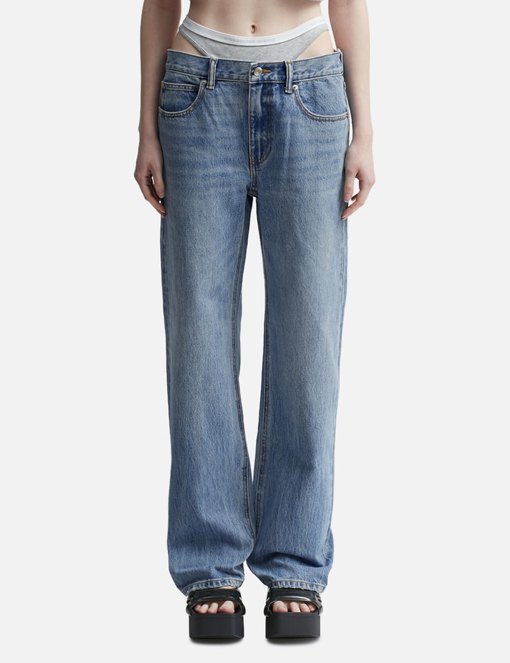 T By Alexander Wang - Layered Loose Jeans  HBX - Globally Curated Fashion  and Lifestyle by Hypebeast