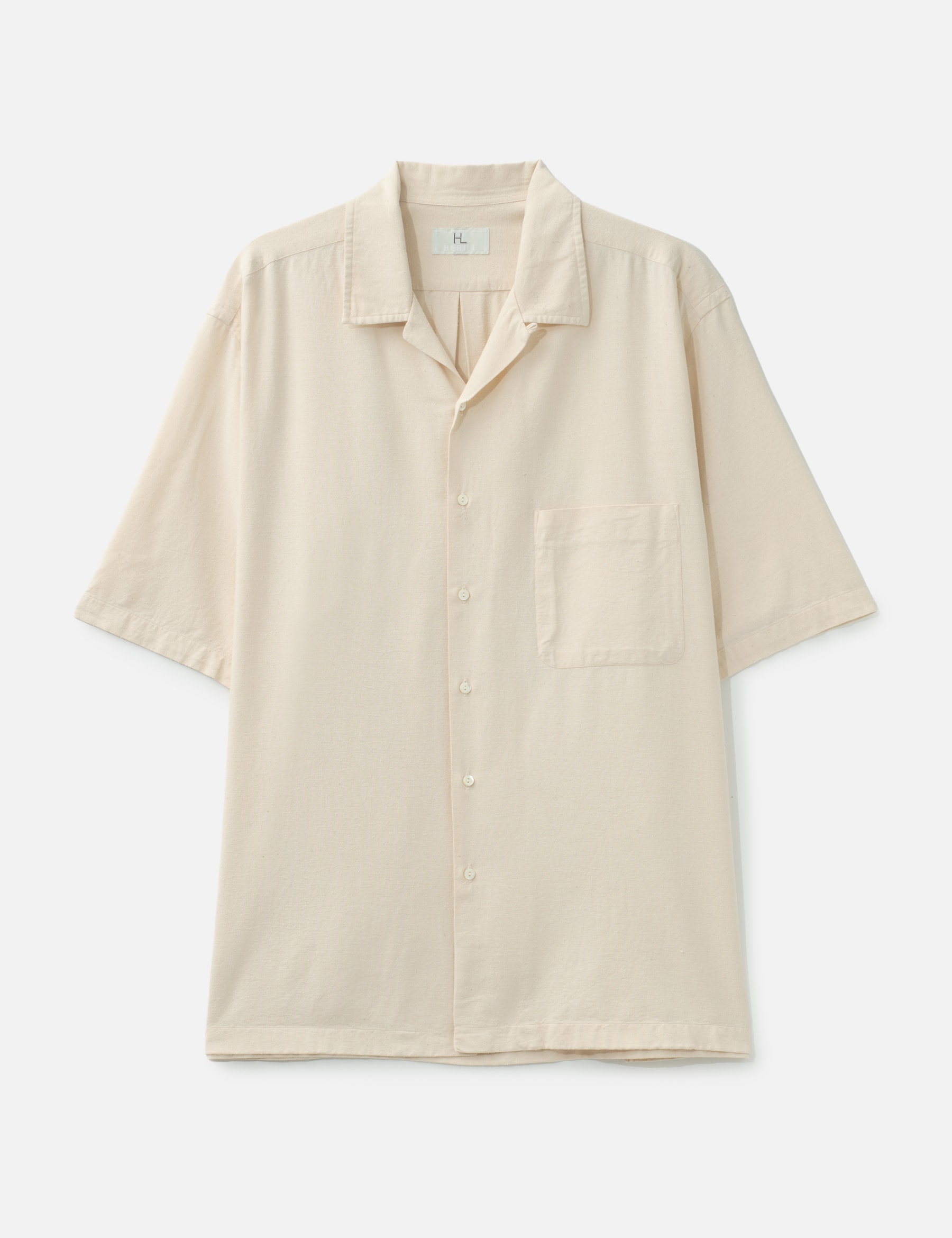 Silk Cotton Nep Open Collar Shirt view 16