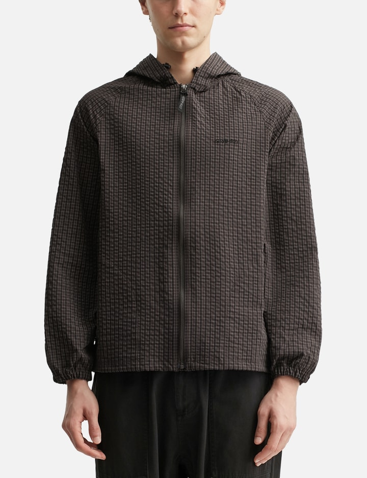 Gramicci Northside Plaid Hooded Jacket In Brown
