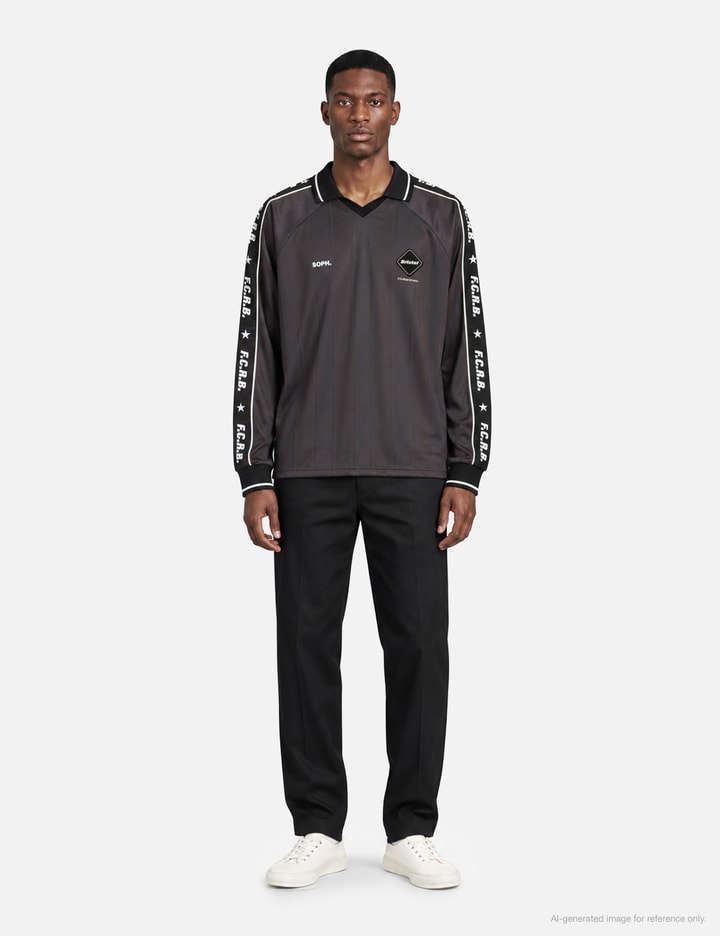 F.C. Real Bristol Shadow Weave Stripe L/S Top