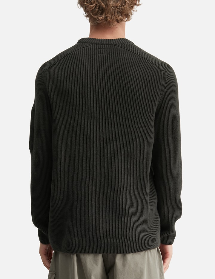 C.P. Company Full Rib Cotton Crewneck Lens Sweater