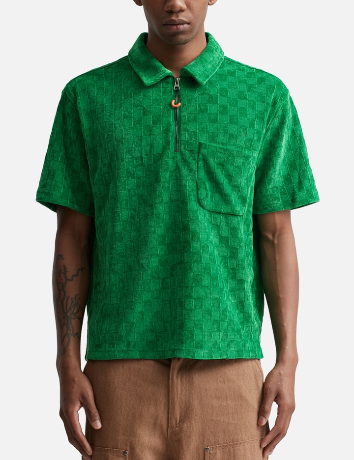 Louis Vuitton green Damier Check Polo Shirt