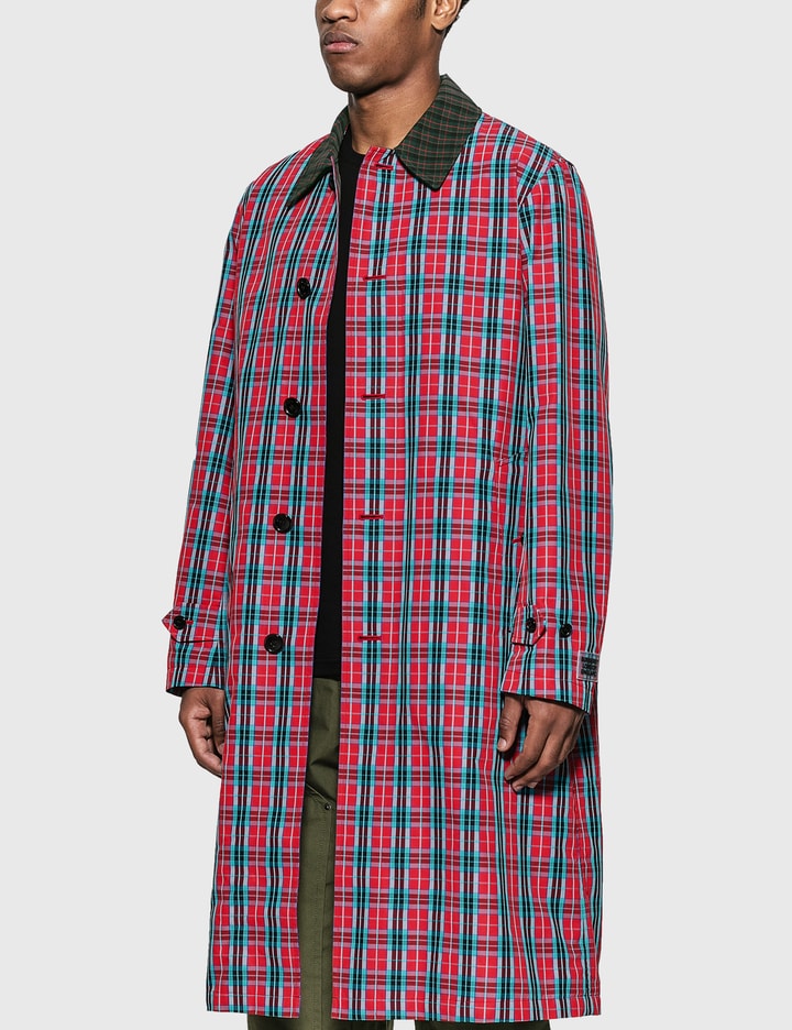 Burberry - Contrast Collar Check Nylon Twill Car Coat | HBX - Globally  Curated Fashion and Lifestyle by Hypebeast