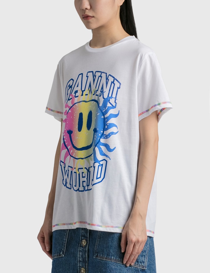 Ganni - Rainbow Smiley T-shirt  HBX - Globally Curated Fashion and  Lifestyle by Hypebeast