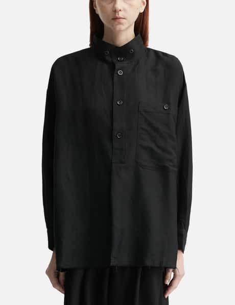 TEAM WANG design Acceptance Oversized Draped Shirt