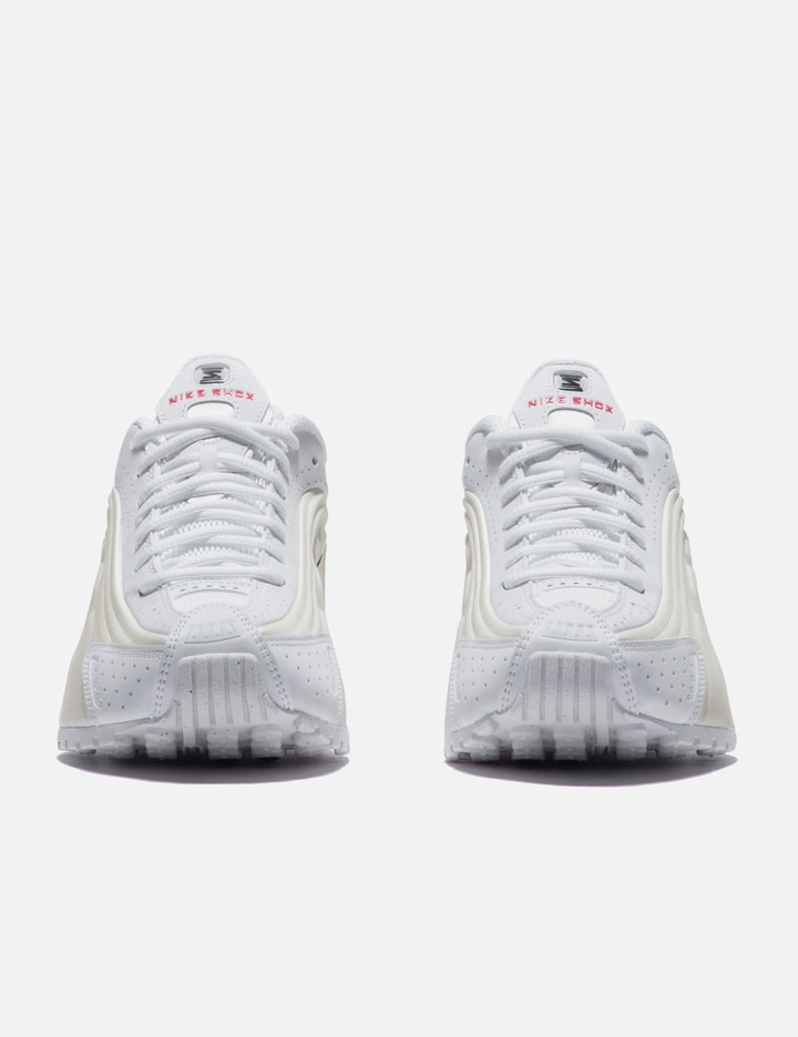 Nike Shox R4 Rubber-trimmed Shell Sneakers In White