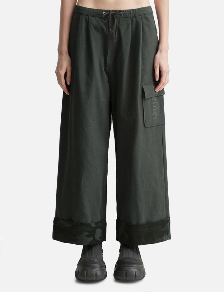 Deinet Roll Up Cargo Banding Pants Charcoal In Brown