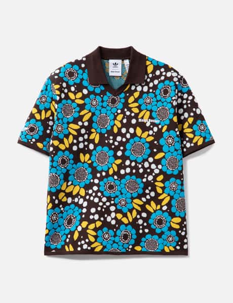 Adidas Originals Wales Bonner Knit Floral Polo Shirt