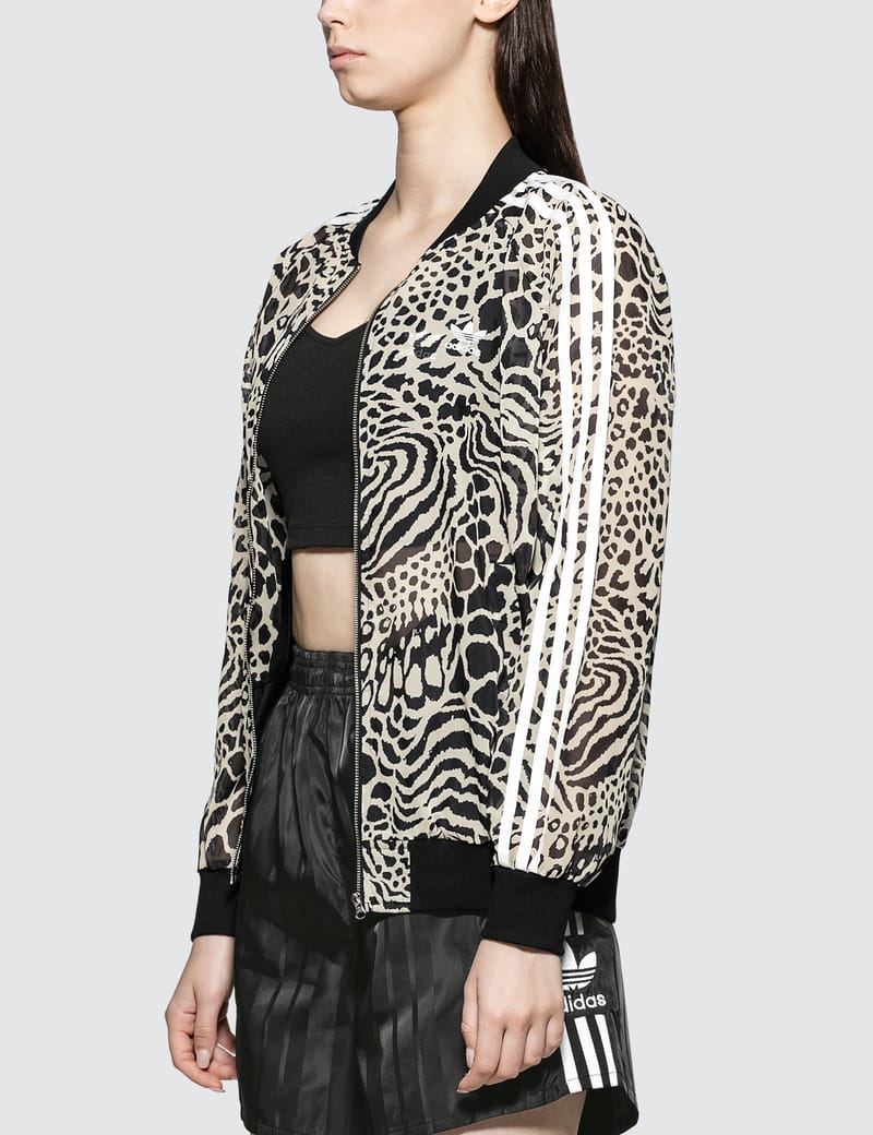 adidas leopard print track top