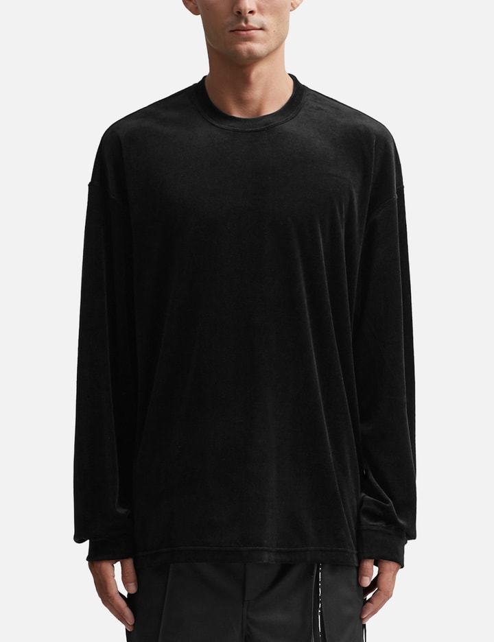 Boxy Fit Velour Long Sleeve T-shirt Placeholder Image