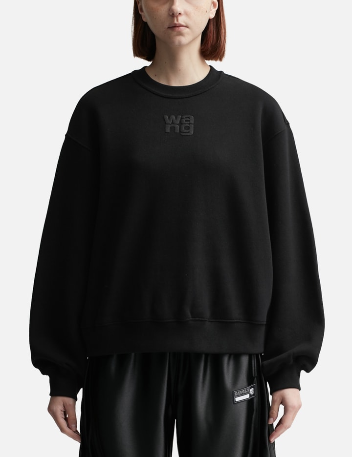 Alexander Wang T T By Alexander Wang Puff Logo Sweatshirt In Black