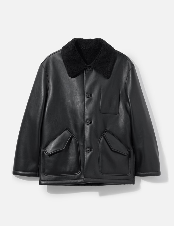 COOR Linking Binding Fake Shearling Half Coat