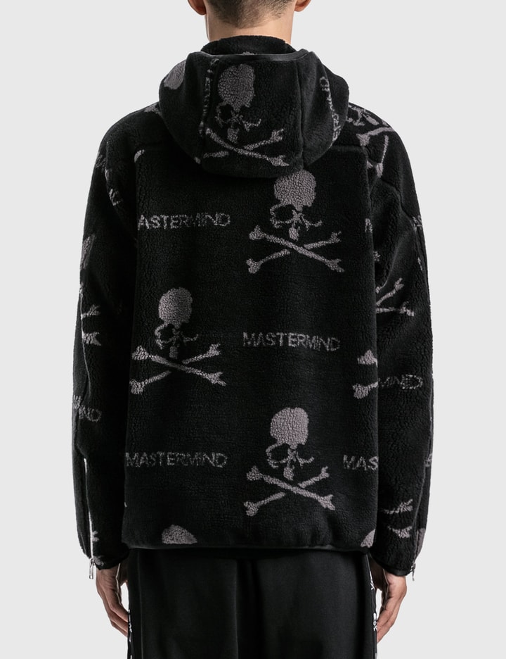All-over Skull Logo Sherpa Zip Up Hoodie Placeholder Image