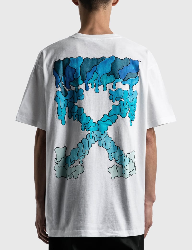 off white blue marker t shirt