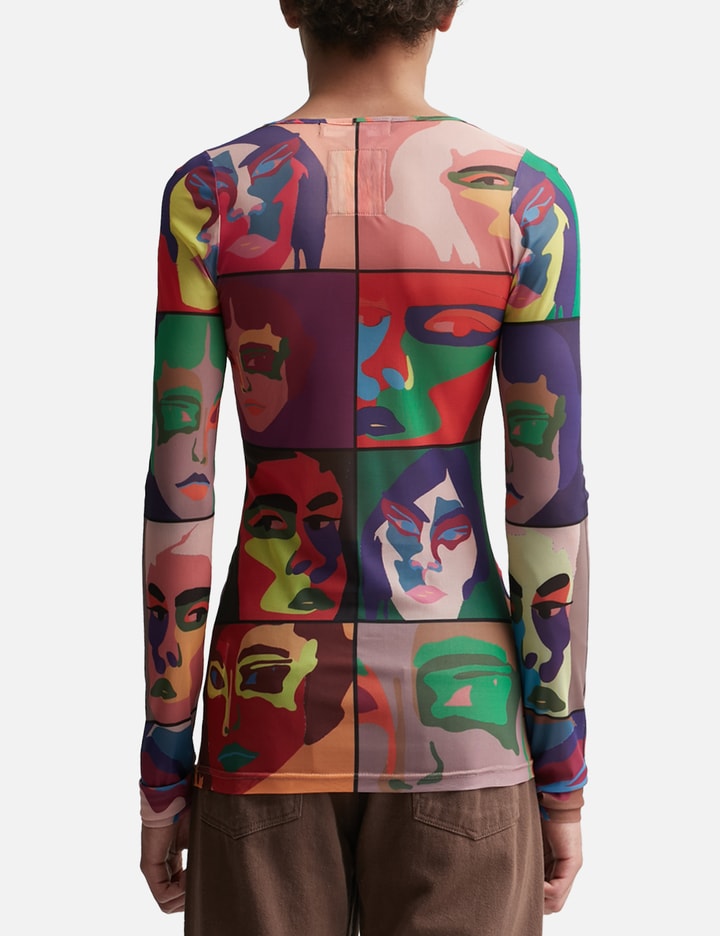 Faces Printed Mesh Shirt Placeholder Image