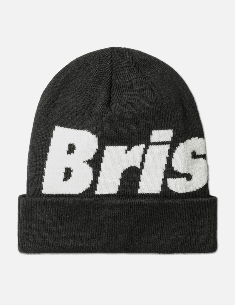 低価最新作FCRB Bristol BIG LOGO KNIT CAP BLACK 帽子