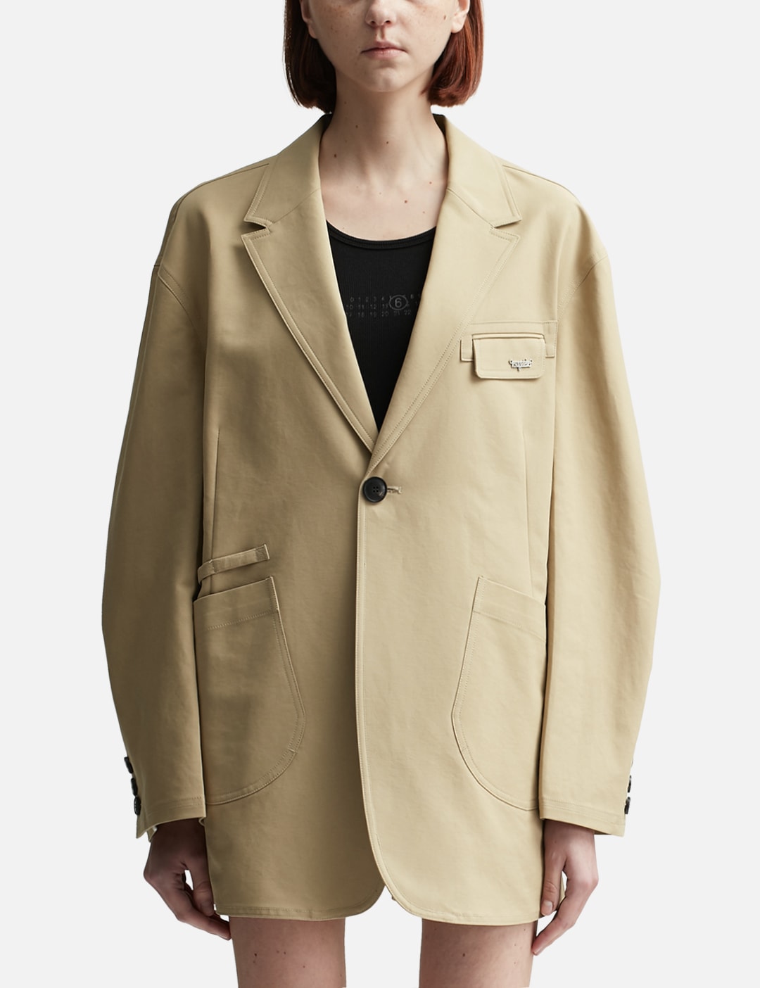 Oversized Pocket Detail Single-Breasted Blazer view 13